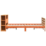 Bed Frame without Mattress Wax Brown 120x200 cm Solid Wood Pine