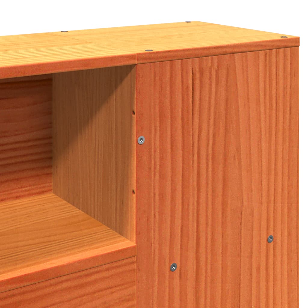 Bed Frame without Mattress Wax Brown 120x200 cm Solid Wood Pine