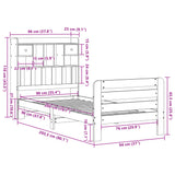 Bookcase Bed Without Mattress Solid Wood Pine