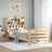 Bookcase Bed Without Mattress Solid Wood Pine