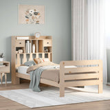 Bookcase Bed Without Mattress Solid Wood Pine