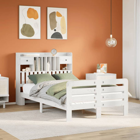 Bookcase Bed Without Mattress Solid Wood Pine