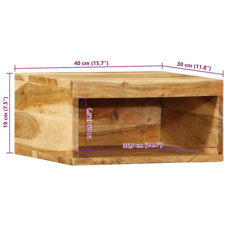 Wall-Mounted Tv Cabinet 40X30X19 Cm Solid Wood Acacia