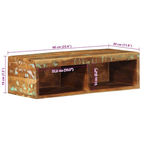 Wall-Mounted Tv Cabinet Solid Wood Reclaimed