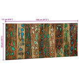Headboard Multicolour 120 Cm Solid Wood Reclaimed
