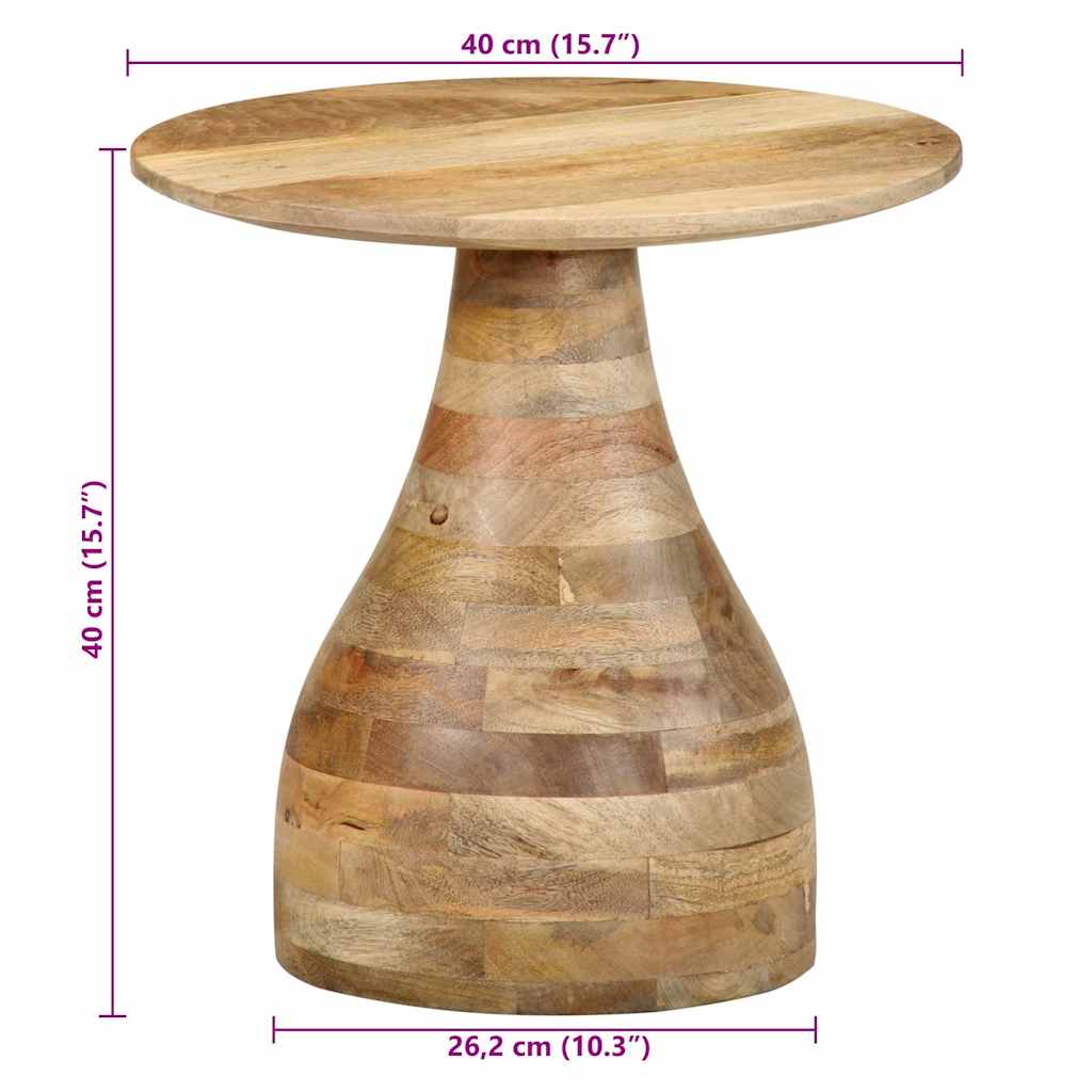 Side Table Ø40X40 Cm Solid Wood Mango