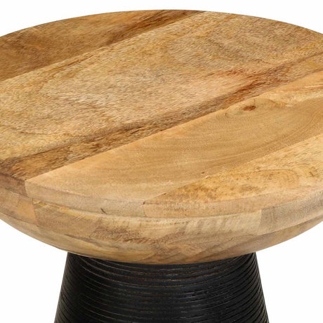 Side Table Ø37X45 Cm Solid Wood Mango