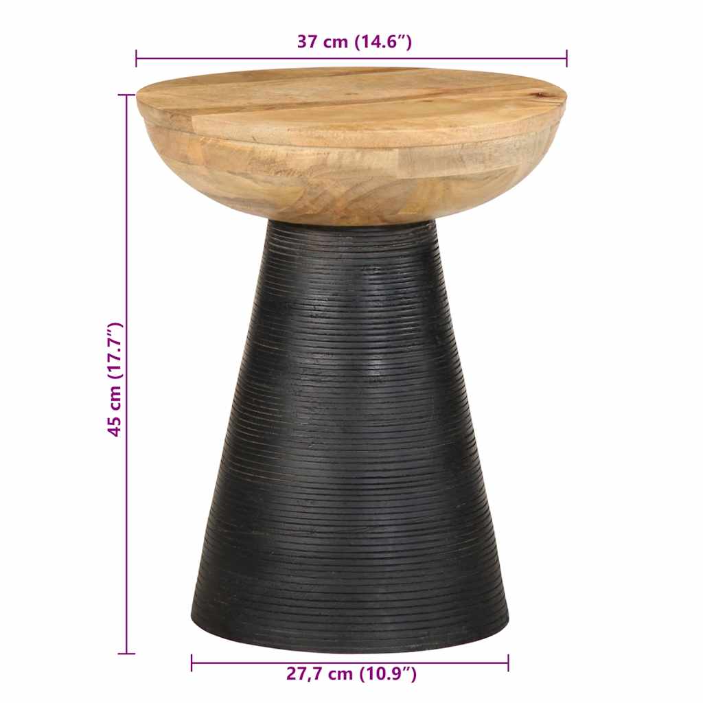 Side Table Ø37X45 Cm Solid Wood Mango