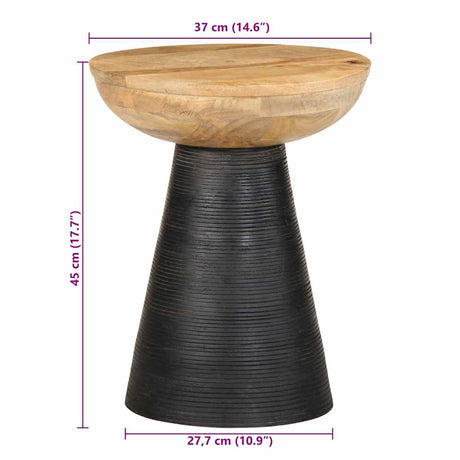 Side Table Ø37X45 Cm Solid Wood Mango