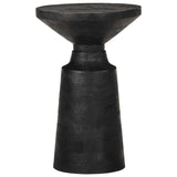 Side Table Black Ø33x50 cm Solid Wood Mango