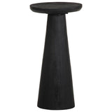 Side Table Black Ø30x60 cm Solid Wood Mango