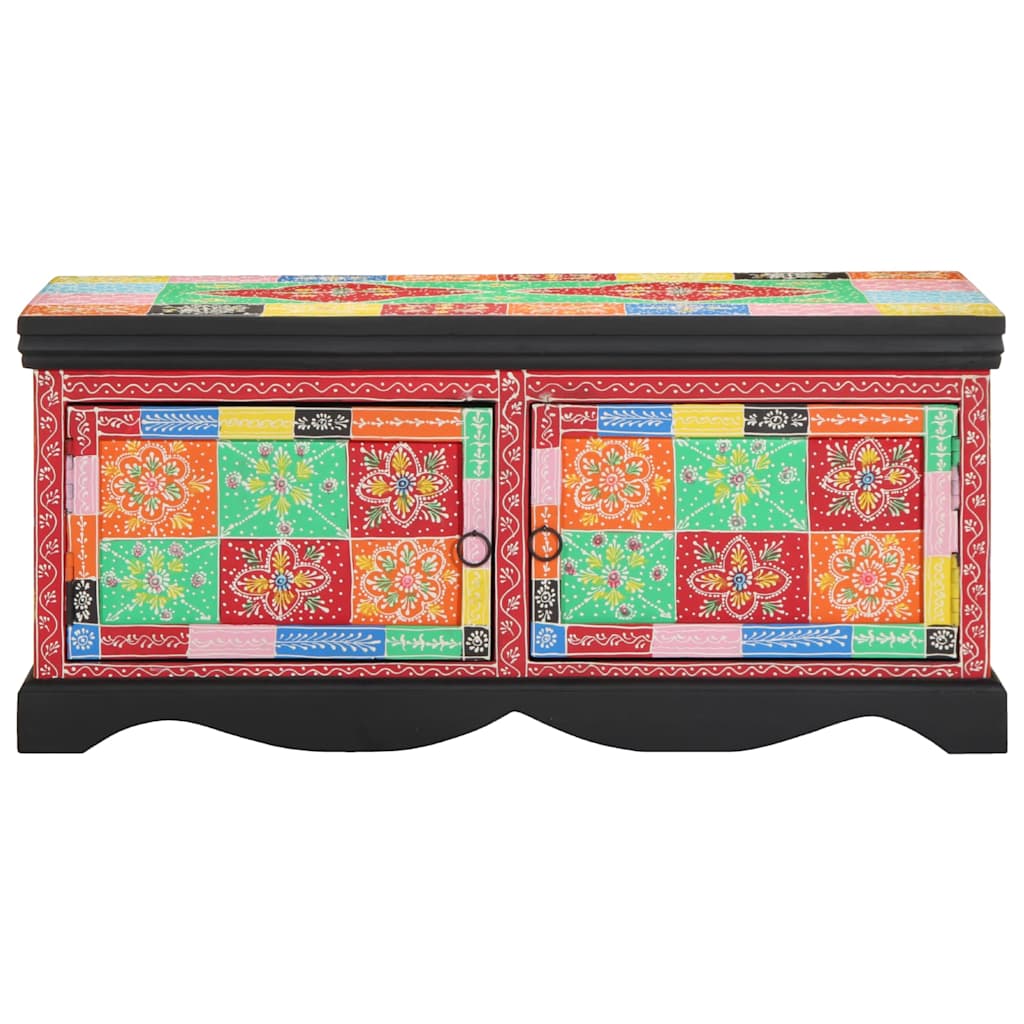 Coffee Table Multicolour 90X50X40 Cm Solid Wood Mango