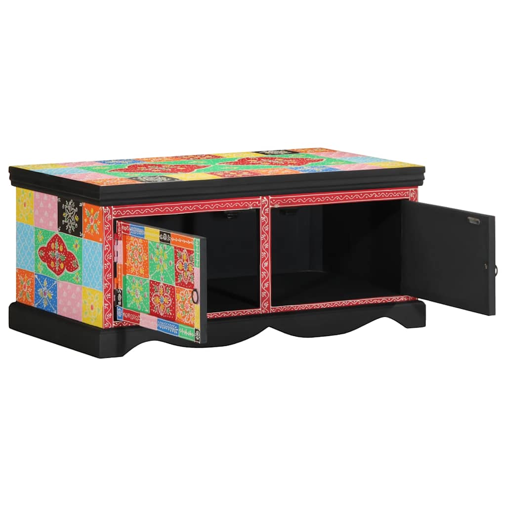Coffee Table Multicolour 90X50X40 Cm Solid Wood Mango