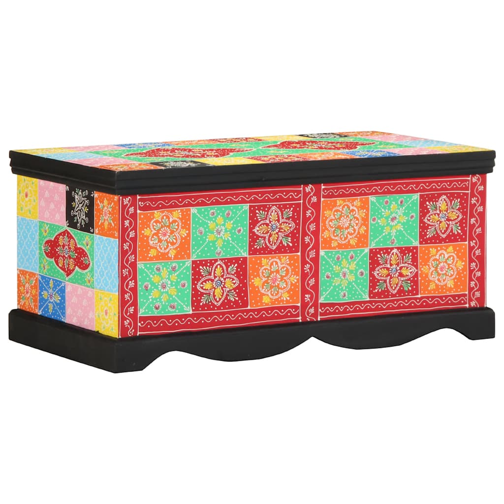 Coffee Table Multicolour 90X50X40 Cm Solid Wood Mango