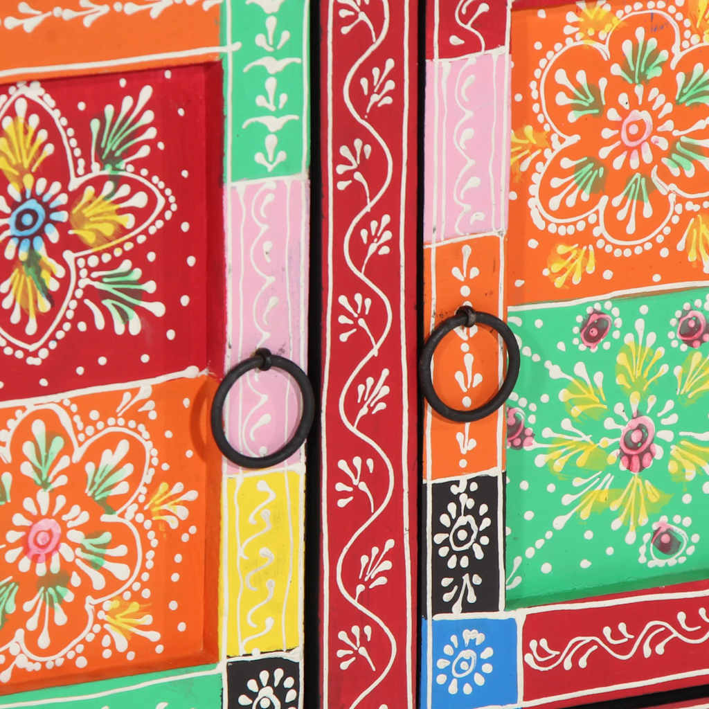 Coffee Table Multicolour 90X50X40 Cm Solid Wood Mango