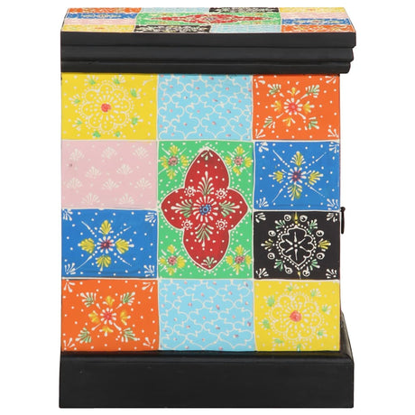 Bedside Cabinet 2 Pcs Multicolour 40X35X45 Cm Solid Wood Mango