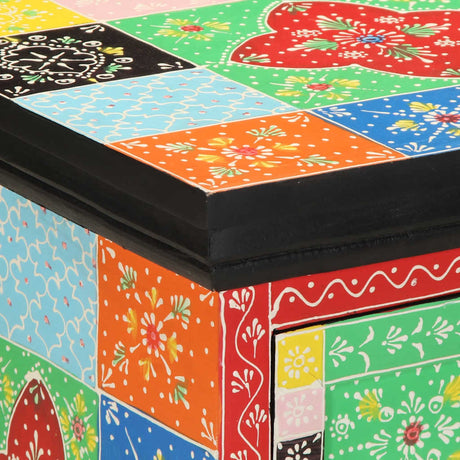 Bedside Cabinet 2 Pcs Multicolour 40X35X45 Cm Solid Wood Mango