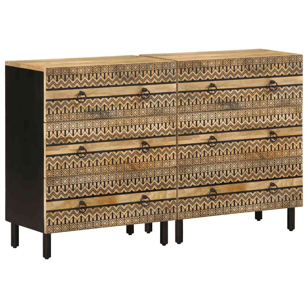 Sideboards 2 Pcs Solid Wood Mango