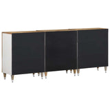 Sideboards 3 Pcs 60X33.5X75 Cm Solid Wood Mango
