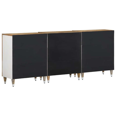 Sideboards 3 Pcs 60X33.5X75 Cm Solid Wood Mango