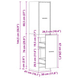 Apothecary Cabinet Engineered Wood