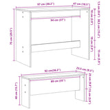 3 Piece Dining Table And Bench Set Engineered Wood
