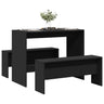 3 Piece Dining Table And Bench Set Engineered Wood