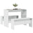 3 Piece Dining Table And Bench Set Engineered Wood