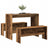 3 Piece Dining Table And Bench Set Engineered Wood