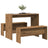 3 Piece Dining Table And Bench Set Engineered Wood