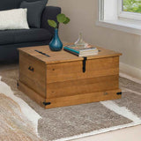 Storage Chest Halden 91X91X47 Cm Solid Wood Pine