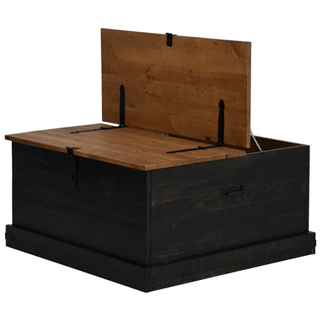 Storage Chest Halden 91X91X47 Cm Solid Wood Pine