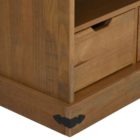 Tv Cabinet Halden With Sliding Door 110X40X60 Cm Solid Wood