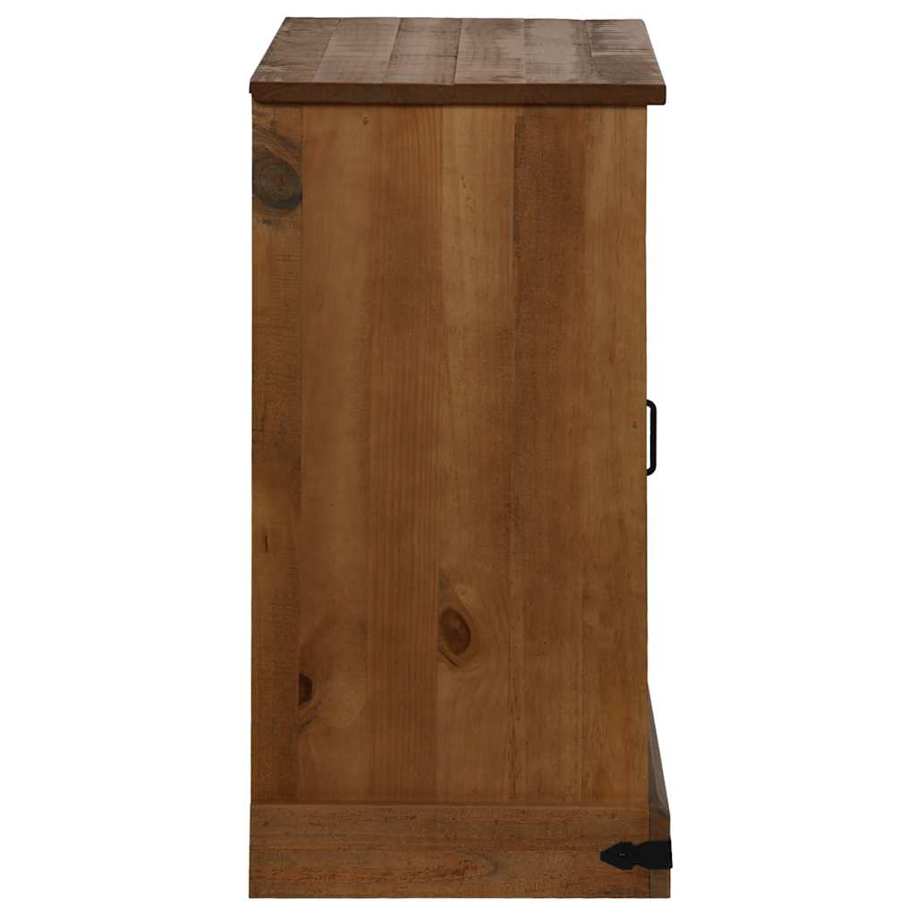 Sideboard Halden With Sliding Door 80X40X80 Cm Solid Wood