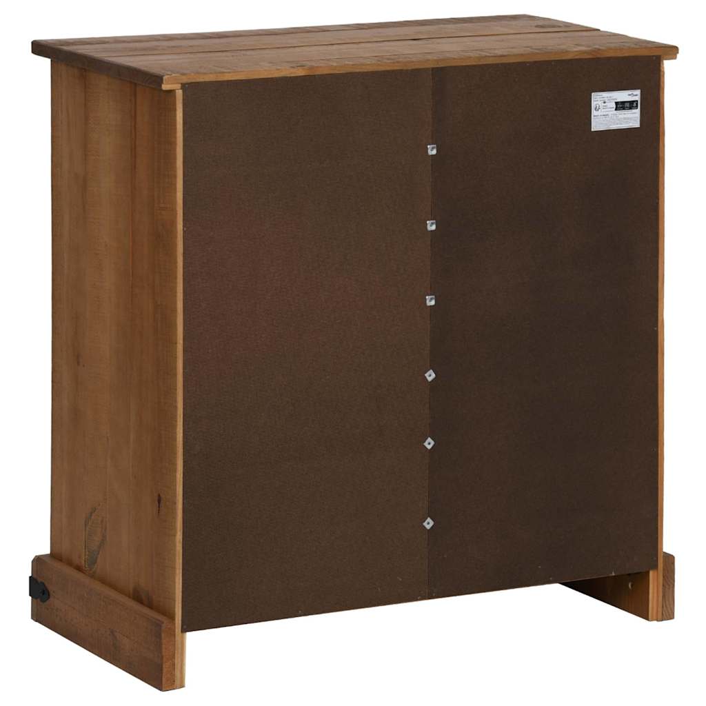 Sideboard Halden With Sliding Door 80X40X80 Cm Solid Wood