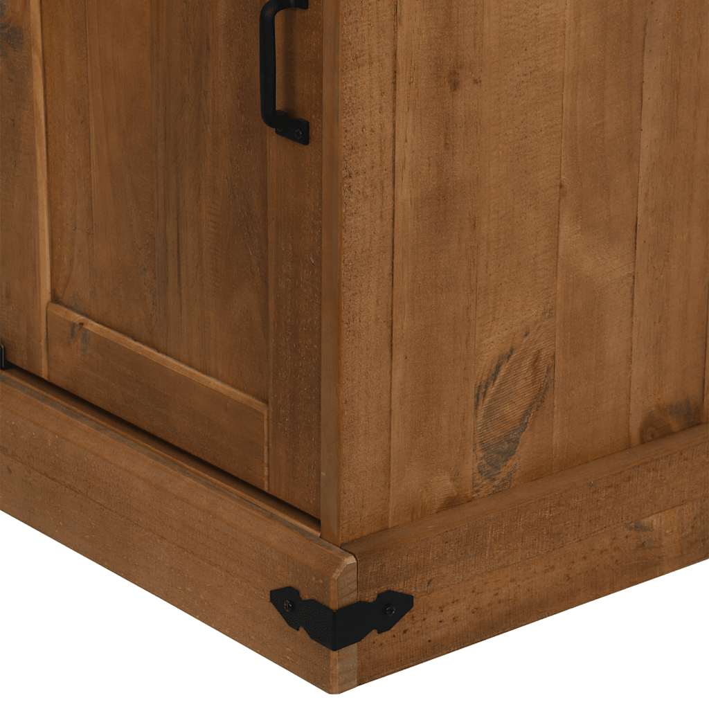 Sideboard Halden With Sliding Door 80X40X80 Cm Solid Wood