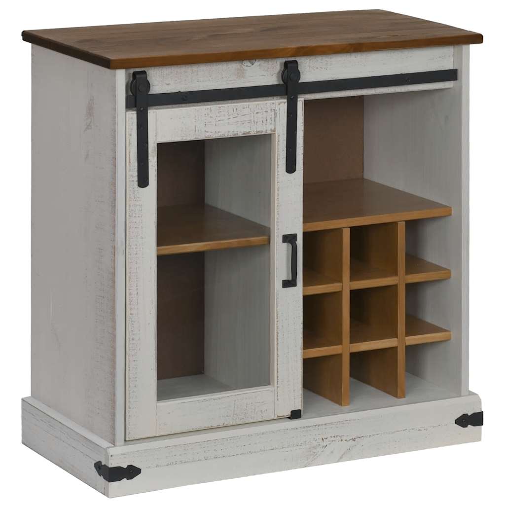 Sideboard Halden With Sliding Door 80X40X80 Cm Solid Wood