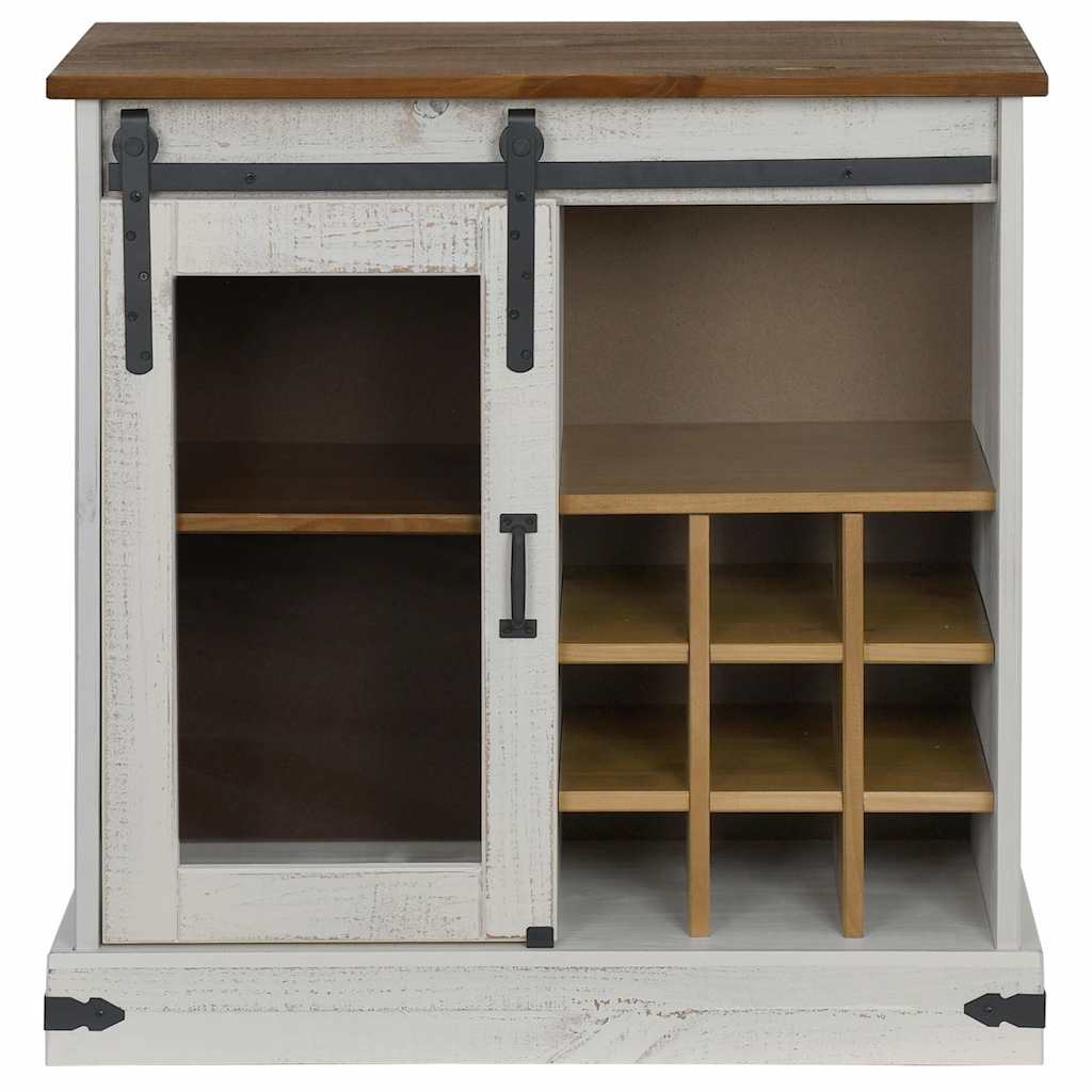 Sideboard Halden With Sliding Door 80X40X80 Cm Solid Wood