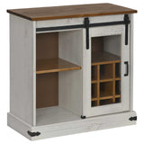 Sideboard Halden With Sliding Door 80X40X80 Cm Solid Wood