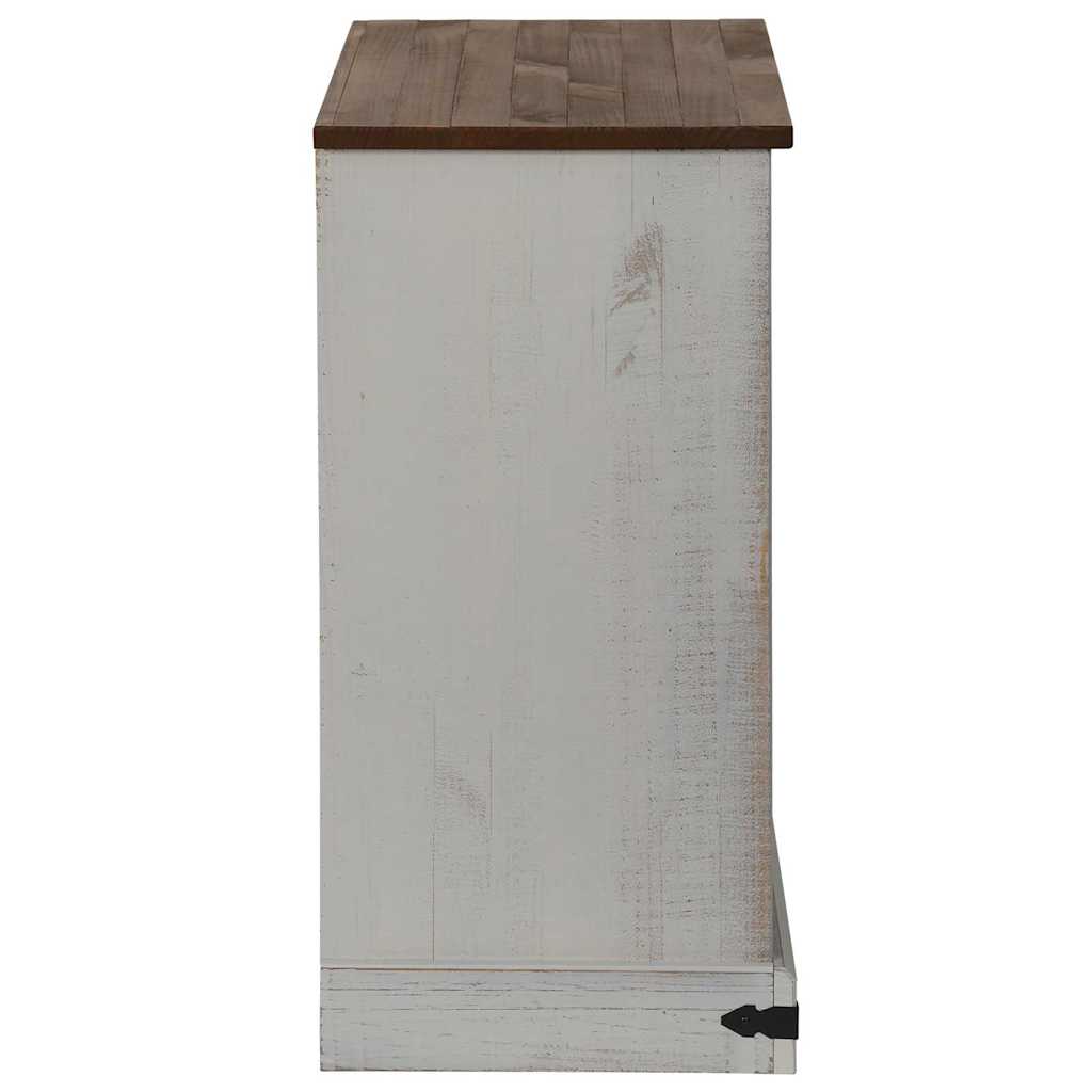 Sideboard Halden With Sliding Door 80X40X80 Cm Solid Wood