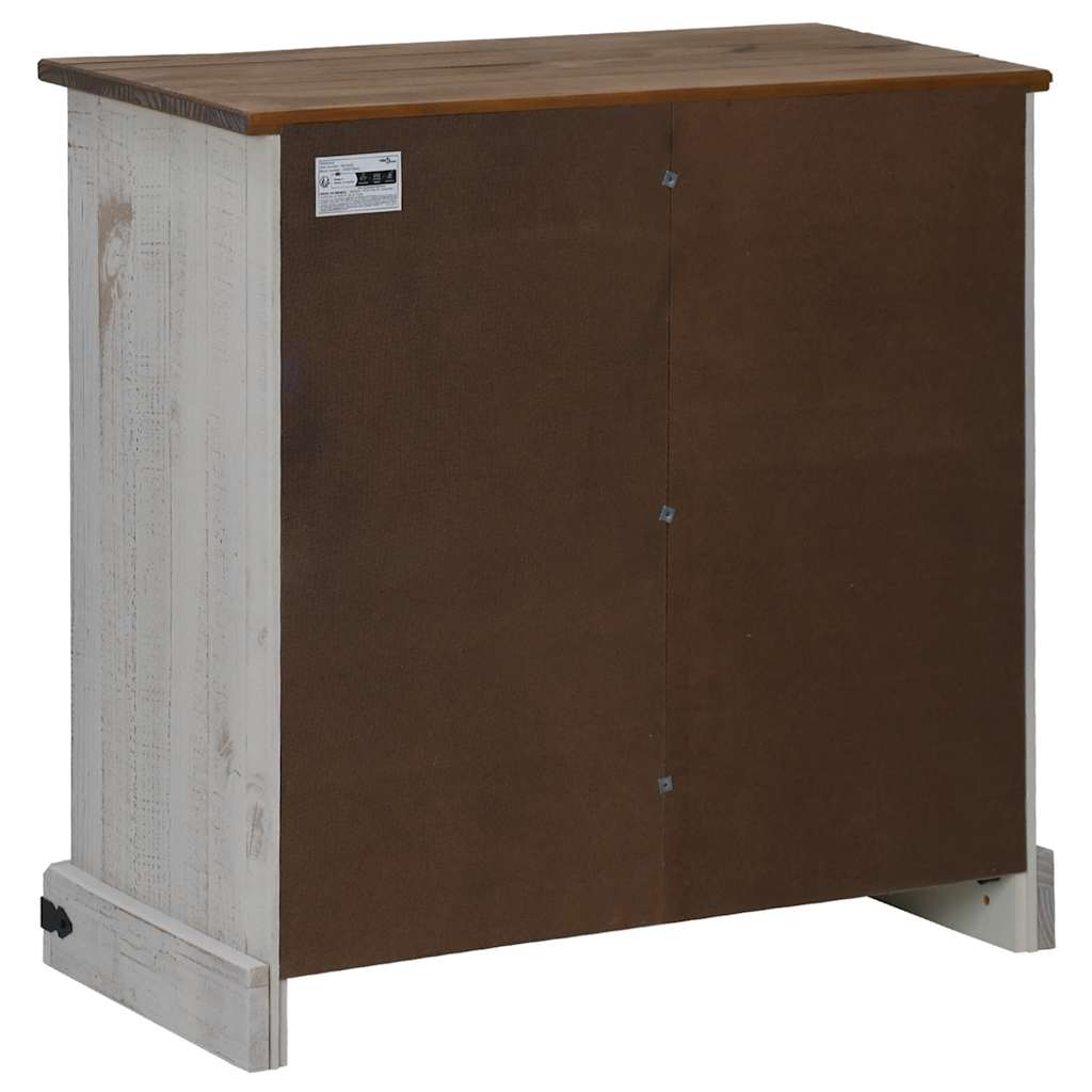 Sideboard Halden With Sliding Door 80X40X80 Cm Solid Wood
