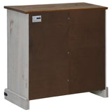 Sideboard Halden With Sliding Door 80X40X80 Cm Solid Wood