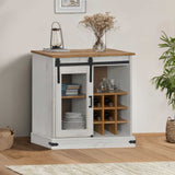 Sideboard Halden With Sliding Door 80X40X80 Cm Solid Wood