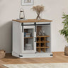 Sideboard Halden With Sliding Door 80X40X80 Cm Solid Wood