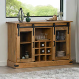 Sideboard Halden 2 Sliding Doors 112X40X80 Cm Solid Wood