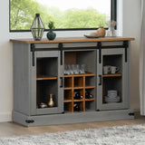 Sideboard Halden 2 Sliding Doors 112X40X80 Cm Solid Wood