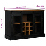 Sideboard Halden 2 Sliding Doors 112X40X80 Cm Solid Wood