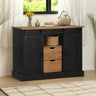 Sideboard Halden 2 Sliding Doors 112X40X80 Cm Solid Wood