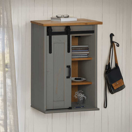 Hanging Cabinet Halden With Sliding Door 49X22.5X70 Cm Pine