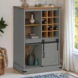 Wine Cabinet Halden With Wine Racks And Sliding Door Pine